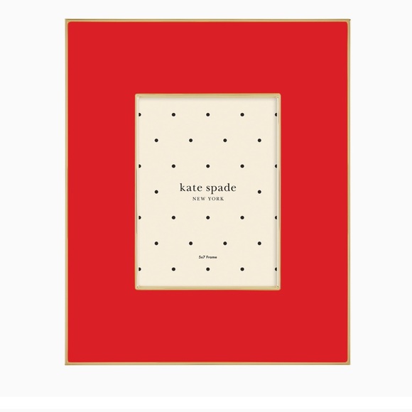 Kate Spade New York 5X7 Make It Pop Frame, Red & Gold in Original Box - Picture 1 of 12